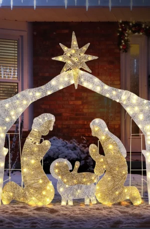 6ft Light-Up Christmas Nativity Scene